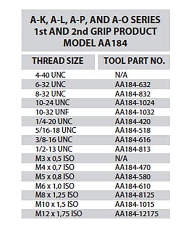 AA181-832 Expandable Tool - 8-32 Thread Size | Black | International Shipping Available - Buy Online on SooperMarket.com