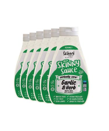 The Skinny Food Co Garlic & Herb Virtually Zero Calorie Sugar Free Sauce 6 x 425 ml