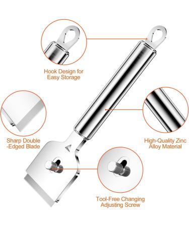 Gvolatee Ceranutfeldschaber Metall - 14PC Replacement Blades Glass Scraper for Oven & Induction Hob Cleaning Scratch Removal Tool - Buy Online on SooperMarket.com