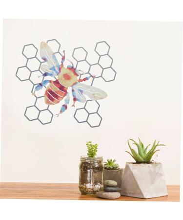 Cabilock 1pc Bee Garden Hanging Ornament Wall Pendant Wall Art Craft Wall Hanging Decoration Colorful Iron - Buy Online on SooperMarket.com
