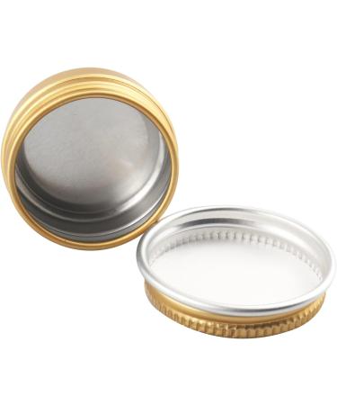 Buy 24-Pack 10ml Gold Empty Aluminum Jars with Screw Caps | Ideal for Cosmetics & DIY | Aluminum Cosmetic Cans with Stickers - Buy Online on SooperMarket.com