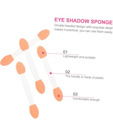 BELLIFFY 100pcs Double Ended Eyeshadow Brush Cosmetic Tool Latex Sponge Sponge Brush Makeup Tool Dual-side Eyeshadow Stick Cosmetic Applicator Eye Makeup Applicator 6.5x1.3cm White - Buy Online on SooperMarket.com