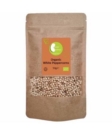 Organic White Peppercorns - Certified Organic - by Busy Beans Organic (50g)