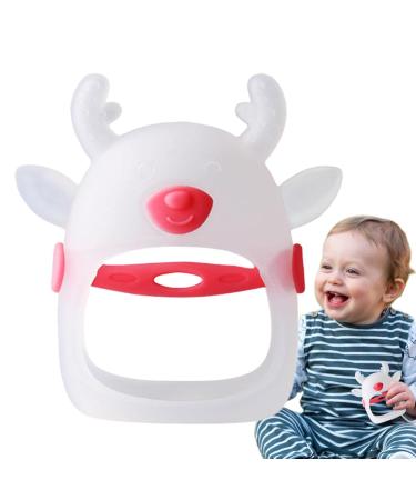 Neamou Red Silicone Brain Shape Teether for Infants - Soothing Gum Relief & Hand Pacifier (4-8 Months) - Buy Online on SooperMarket.com