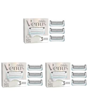 Gillette Venus satin care razor blades for the genital area 3 replacement blades for intimate razors women (pack of 3) 3 pieces (3 pack)