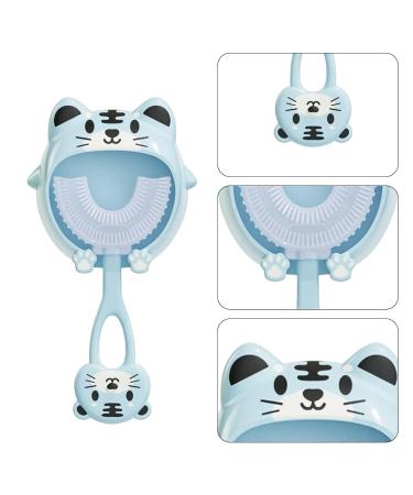 Buy Blue Tiger Baby Training Toothbrush - Soft Silicone Manual Toothbrush for Kids 2-6 Years | Cartoon Design for Complete Dental Hygiene - Buy Online on SooperMarket.com