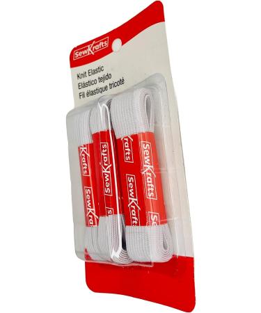 SewKrafts White Knit Elastic Band - Soft Stretchy Waistband, Sleeve, Neckline, and Legband Elastic Cord for Sewing and DIY Projects - Buy Online on SooperMarket.com