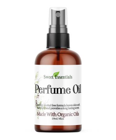 Sweet Essentials Warm Caramel Confection Fragrance/Perfume Oil Made with Organic Oils Spray on Perfume Hair & Body Oil - Alcohol Silicone & Preservative Free (4 fl oz (Spray))