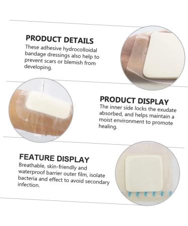 ULTECHNOVO 2pcs Silicone Pressure Sore & Keloid Scar Removal Patch - Waterproof & Adhesive Foams for Absorbent Dressing - Buy Online on SooperMarket.com