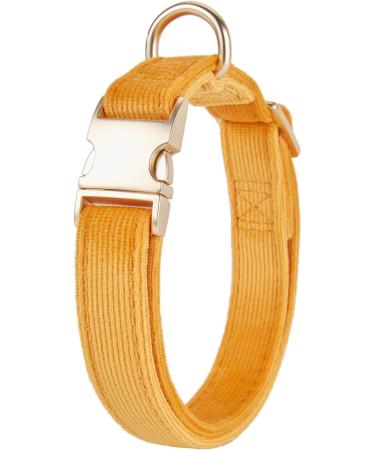 YUDOTE Ultra-Soft Natural Cotton Dog Collar for Large Dogs with Sensitive Skin - Orange L (1 Pack) - Buy Online on SooperMarket.com