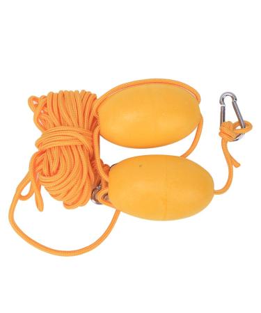 Astibym Kayak Buoy, Kayak Boat Leash Rope with Buoy Floating Ball Stainless Steel Hook for Fishing Drift Anchors System Double ball yellow rope set