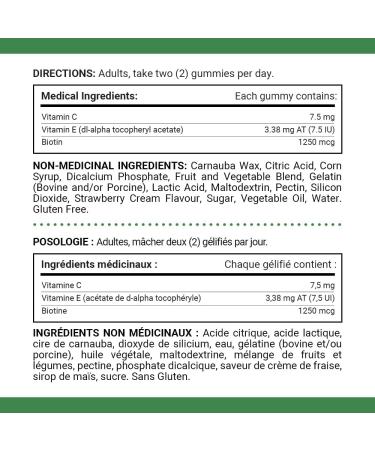 Nature's Bounty Hair Skin and Nails Gummies with Biotin Value Size 165 Naturally Strawberry Flavoured Gummies - Buy Online on SooperMarket.com