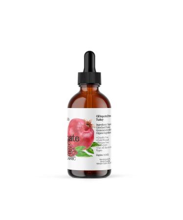 Premium Organic Pomegranate Seed Oil - 100% Pure Cold Pressed Unrefined Moisturizer for Skin Hair & Face - Imported from Turkey (4oz Glass Bottle - Buy Online on SooperMarket.com