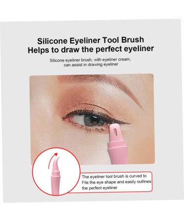 Housoutil 5pcs Eyeliner Tool Set - Makeup Applicator Eye Liner Guide Template & Mascara Tool for Women - Pink Protective Cover for Perfect Eyeliner Application - Buy Online on SooperMarket.com