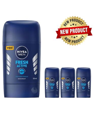 NIVEA Fresh Active Stick Deodorant 50ml - Pack of 3 | Anti-Transpirant | Ergonomic Design - Buy Online on SooperMarket.com