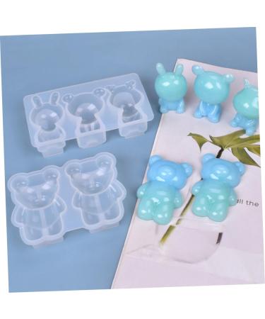 MAGICLULU Silicone Animals 2pcs Coaster Bear Mold Dessert Cake Adorable Pendants Crystal Baking Resin Earring DIY Cartoon Doll 11.5X6.3X2.4CM White - Buy Online on SooperMarket.com