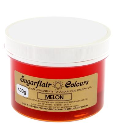 Sugarflair BULK 400 gram Concentrated Food Colour Paste Gel Cake Decorating. Red Green Yellow Pink Blue Black (Melon Yellow)