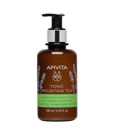Apivita Tonic Mountain Tea Moisturizing Body Milk 6.76 fl.oz. | Energizing & Revitalizing Body Moisturizer for All Skin Types | Shea Butter Lotion That Moisturizes in-Depth & Nourishes The Body