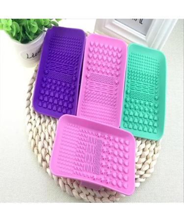 Dajidafu Universal Women Foundation Makeup Brush Cleaning Mat Home Dress Room Reusable Nonslip Eyebrow Pen Silicone Washing Pad Rose Red - Buy Online on SooperMarket.com
