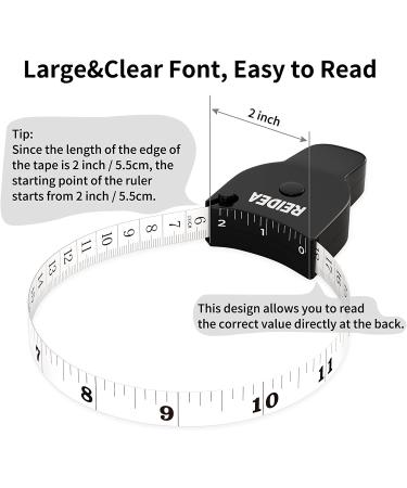 REIDEA M1 Body Measure Tape 60inch (150cm) - Lock Pin, Push-Button Retract, Ergonomic & Portable Design - Buy Online on SooperMarket.com