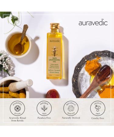 Auravedic Skin Lightening Oil 100ml with Saffron, Turmeric & Winter Cherry - Buy Online on SooperMarket.com