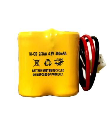 4.8v 400mAh Battery Exit Sign Emergency Light NiCd Ni-Cd NiCad MK Power MH29673 BST Battery D-2/3AA400MAH Lithonia BL93NC484 Nickel Cadmium