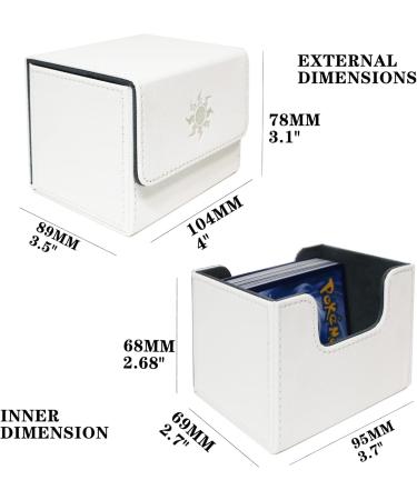 SXTT MTG Deck Box - Large Card Deck Box for 120+ Single Sleeved Commander Cards - White Magnetic Game Card Case for MTG/TCG/CCG - Buy Online on SooperMarket.com