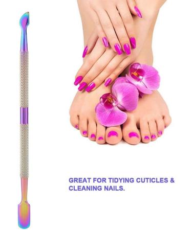 Cuticle Pusher Stainless Steel Nail Perfection Tool Dead Skin Removal Pedicure Nails Cleaner Nail Art Manicure Tool for Fingernails and Toenails (F505) - Buy Online on SooperMarket.com