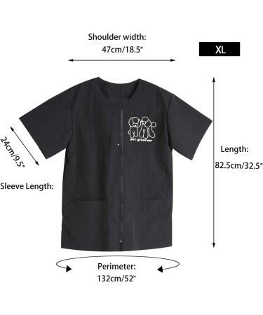 Shop XL Waterproof Antistatic Pet Groomer Uniforms | No Lifting Short-Sleeved Work Clothes for Men & Women - Ideal for Pet Shops - Buy Online on SooperMarket.com