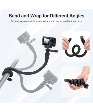 Buy Telesin Flexible Selfie Stick Holder with Monkey Tail for GoPro Hero 12/11/10/9/8/7/6/5 DJI Osmo Action & Insta360 - Best Monopod for Action Camera Accessories - Buy Online on SooperMarket.com
