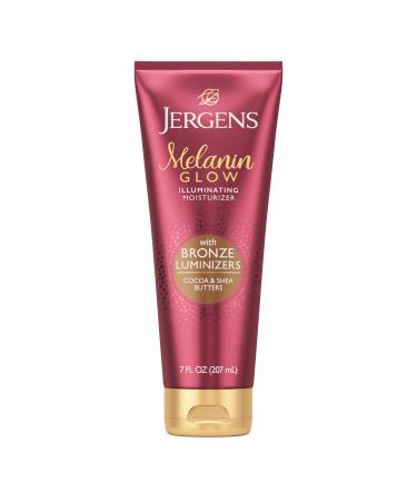 Jergens Hand and Body Lotion Melanin Glow Illuminating Moisturizer Bronze 7 Oz Bottle