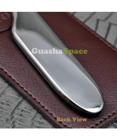 GuashaSpace Medical Grade Stainless Steel Soft Tissue Physical Therapy Chiropractic Sports injuries Therapy Gua Sha Tool Guasha Scraping Tool (ST004V Type) - Buy Online on SooperMarket.com