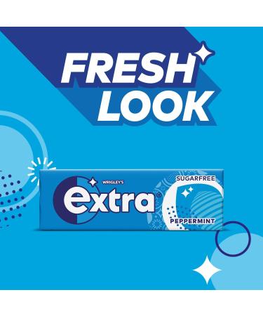 Extra Chewing Gum Sugar Free Peppermint Flavour Chewing Gum Bulk 30 Packs of 10 Pieces & White Chewing Gum Bottle Sugar Free Bubblemint Flavour 46 Pieces - Buy Online on SooperMarket.com
