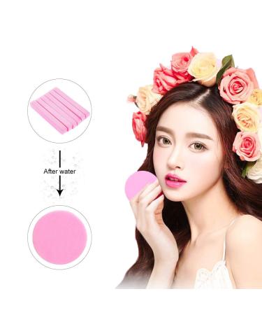 120 Count PVA Facial Sponge for Makeup Removal and Exfoliating - Pink Spa Pads for Women - Buy Online on SooperMarket.com
