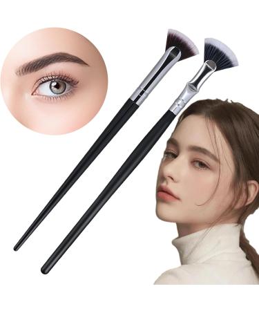 Eyebrow and Eyelash Brush Mascara Fan Brush Compact Eyelash Comb 2 Eyebrow Brush Set Soft Bristle Eyelash Tool With Soft Bristles for Girlfriend Mother Wife - Buy Online on SooperMarket.com