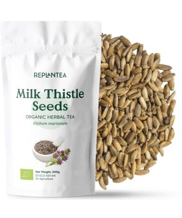 Milk Thistle Tea Organic 200g (100 Cups) | Milk Thistle Seeds Loose Leaf Herbal Tea | Silybum Marianus REPLANTEA