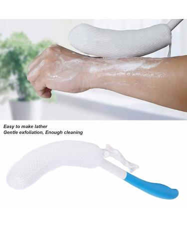Long Curved Handle Bath Brush Soft Sponge Body Exfoliating Shower Brush for Gentle Skin Cleaning | International Shipping - Buy Online on SooperMarket.com