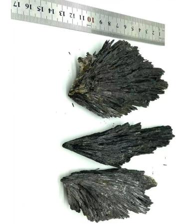 3pc Natural Crystal Stone Black Kyanite for Home Decoration Room Decoration Stone Mineral Specimen - Buy Online on SooperMarket.com