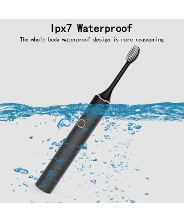 ELEWealth Sonic Electric Toothbrush - 18 Gear, 6 Modes, 2-Minute Timer, IPX7 Waterproof, USB Charging - Black - Buy Online on SooperMarket.com