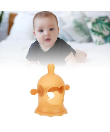 Wrist Hand Teether with 3 Realistic Pacifiers - Silicone Baby Teether for Safe Gum Relief (Brown) - Buy Online on SooperMarket.com