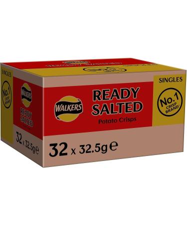 Walkers Ready Salted Crisps 32x32.5g (Wholesale Box) - Buy Online on SooperMarket.com