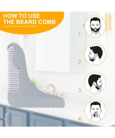 Beard Trimmer Catcher JT JUSTIME Beard Shaving Apron Bib Moustache Grooming Kit with Shaping Tool for Men's Trimming Hair Cutting Cape - Buy Online on SooperMarket.com