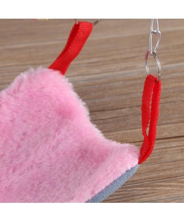 Parrot Swing Ladder Pets Birds Climbing Toy Wood Ladder Warm Hammock Cotton Rope Cage Hanging Decor for Small Animals Ferret Parrots Rat Hamster (Pink) - Buy Online on SooperMarket.com