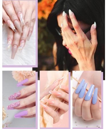 Phoenixy Poly Nail Gel Kit - 9 Colors Poly Nail Extension Gel with 48W LED UV Lamp | Extension Starter Kit Gift for Women - Buy Online on SooperMarket.com