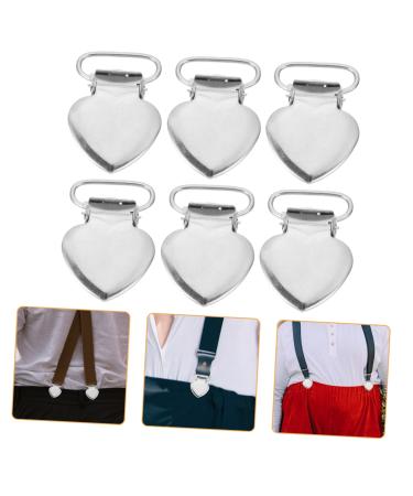 PACK 30 pieces of peach -colored heart clips bite clamps pacifier for newborn pacifier clips made of metal for comforting brackets Heart -shaped lifting belt stainless steel for children 3.5x2.8cm As shown