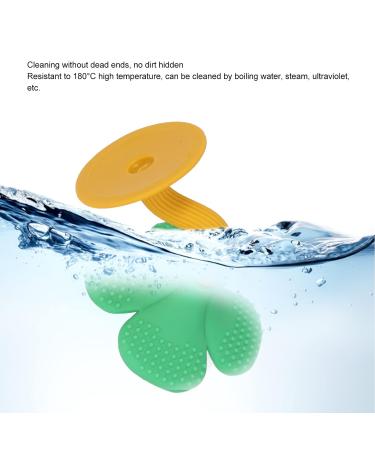 Silicone Baby Teething Toy Teether for Gum Pain Relief - Green Orange - Buy Online on SooperMarket.com