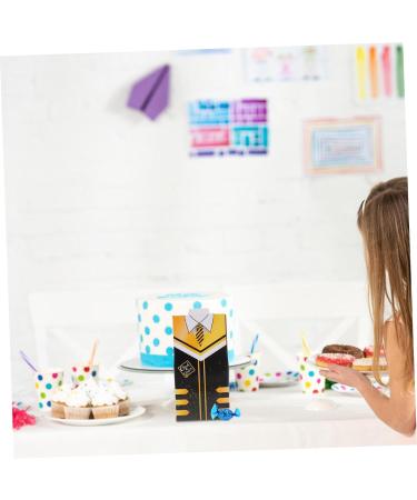 Warmhm 50pcs Boxes Graduation Candy Box Favor Boxes Candy Case Multi-function Candy Container Candy Holder Graduation Treat Boxes Candy Boxes Candy Supply Gift Graduation Season Paper 10.50X5.00X3.00CM Black - Buy Online on SooperMarket.com