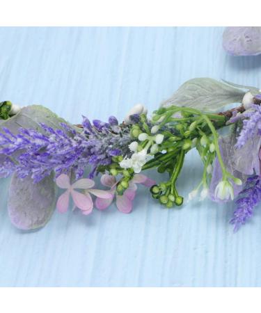 Minkissy Womens Headbands Lavender Flower Flower Headband Floral Hair Garland Fairy Flower Headband Wedding Hair Accessories for Girls Brides Ladies Purple Flower Hair Accessories - Buy Online on SooperMarket.com