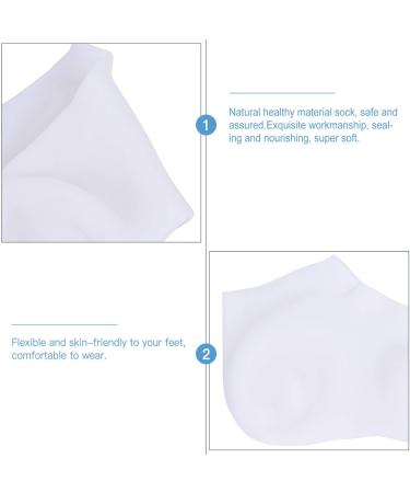 Moisturizing Cotton Foot Mask Socks | Protective Peeling Stocking for Soft Feet | Elasticity & Comfort by Miss Freeck - Buy Online on SooperMarket.com