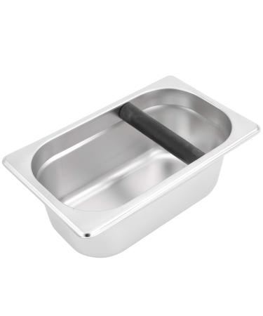 Cikonielf Knock Box Stainless Steel Coffee Slag Grind Bucket Container Coffee Machine Accessory for Home Bar Coffee Shop